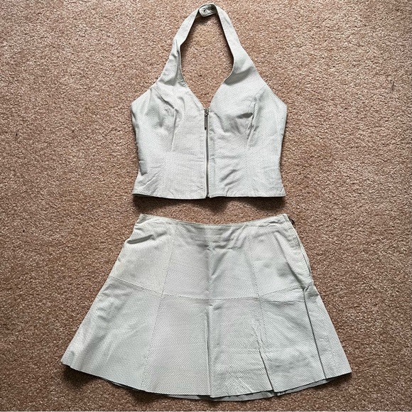 Vintage Y2K Wilsons Leather White 2 Piece Matching Set - Picture 3 of 14